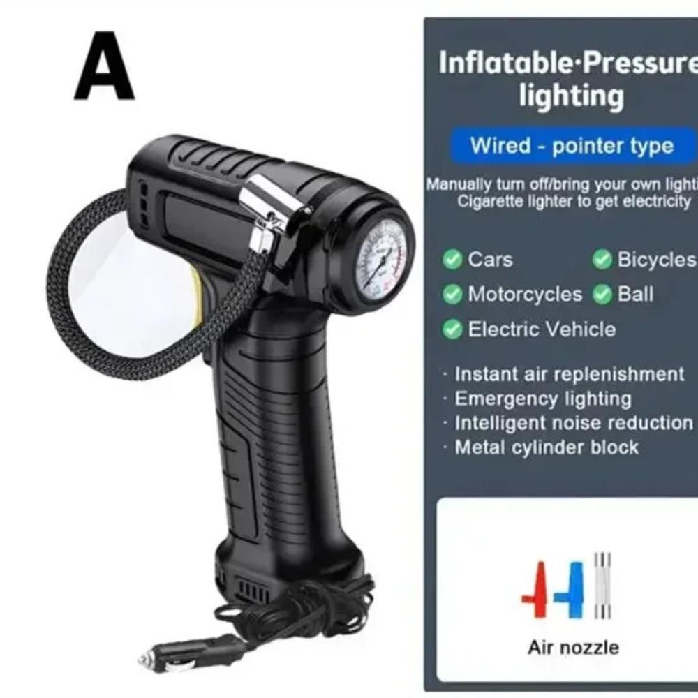 1pcs 120W Handheld Air Compressor Wireless/Wired Inflatable Pump Portable Air Pump Tire Inflator Digital for Car Bicycle Balls
