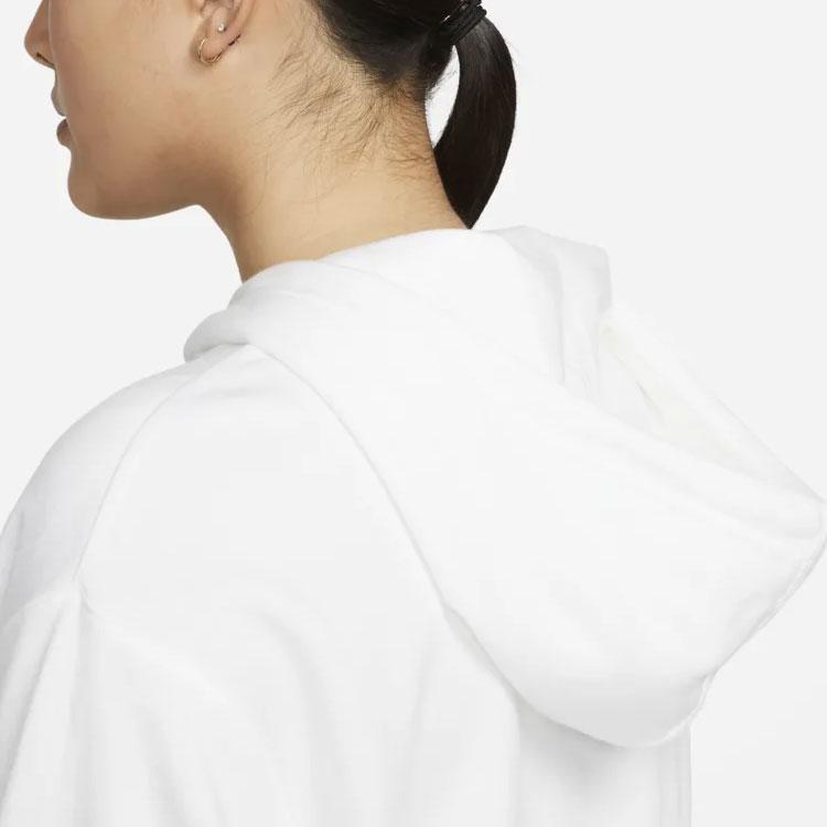 Nike Sportswear Daisy Logo Embroidered Loose Fleece Hoodie Women Hoodie White DO7257-100