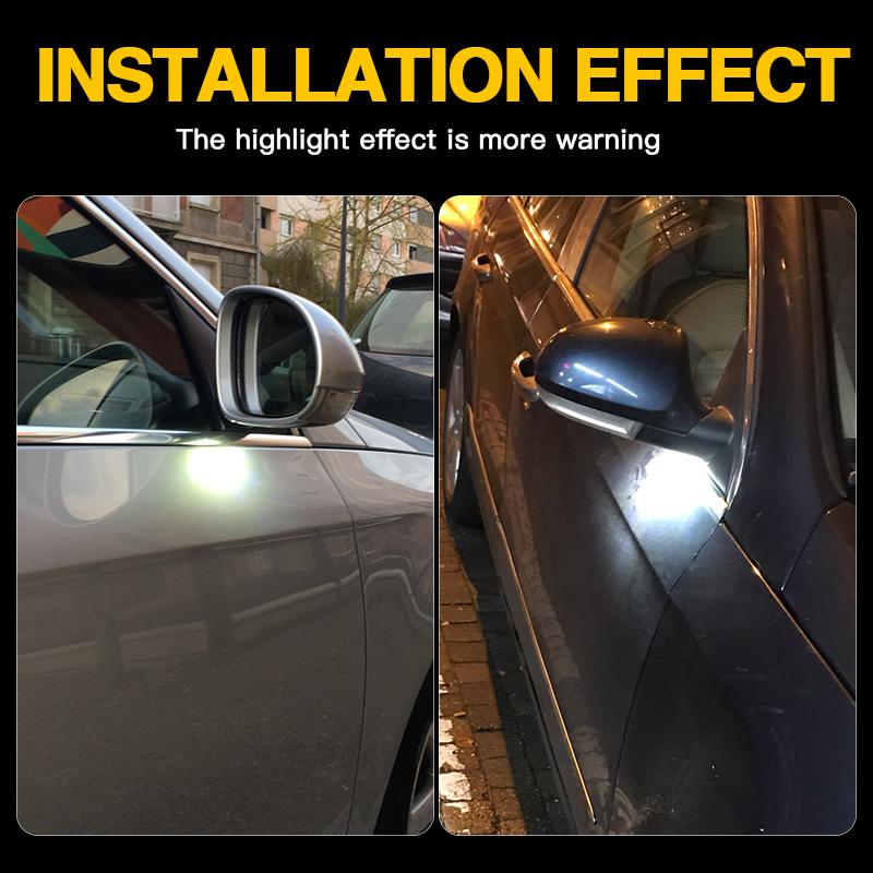 2pcs Puddle Light Car LED White Under Side Mirror Lamp For VW EOS GOLF 5 GTI MK5 Jetta Passat CC B6 Sharan Superb 3C0945292