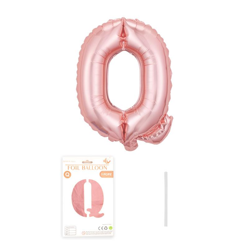 Independent Paper Card Packaging 16-Inch English Letter Aluminum Film Balloon Birthday Party Decoration Arrangement Aluminum Foil Balloon