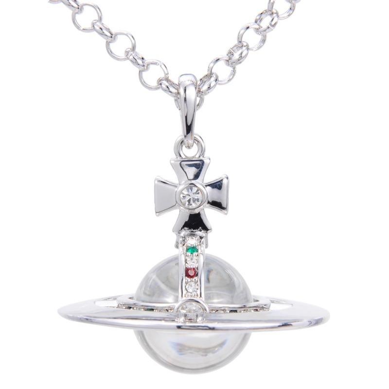 Kaiserinwitwe Weinrebe Vivienne groß m farbige Perlen Diamant dreidimensional Erde Planet Halskette Pulloverkette Damen