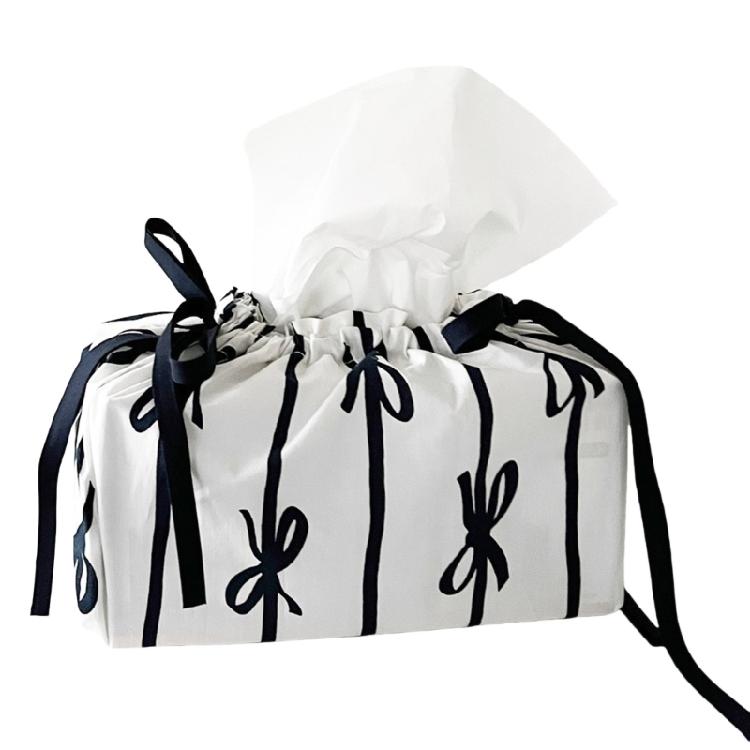 

Fashionable Cotton Tissue Container Portable and Multifunctional Tissue Storage Case for Household Everyday Use