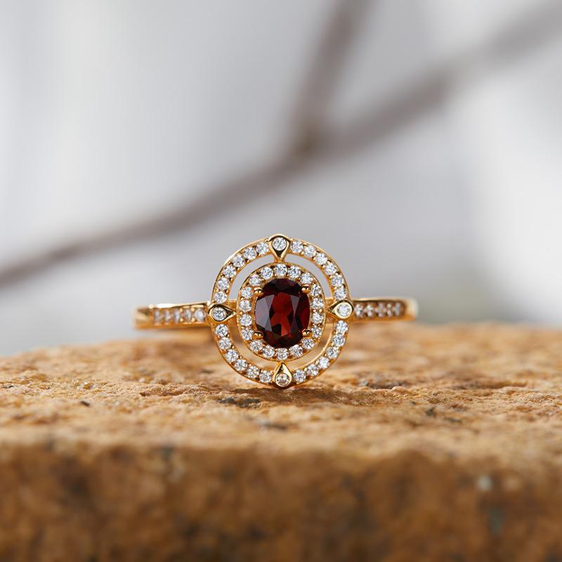 High Sense Light Luxury S925 Sterling Silver Plated 18K Gold Natural Colored Treasure Collarbone Chain Necklace Pendant Niche Jewelry