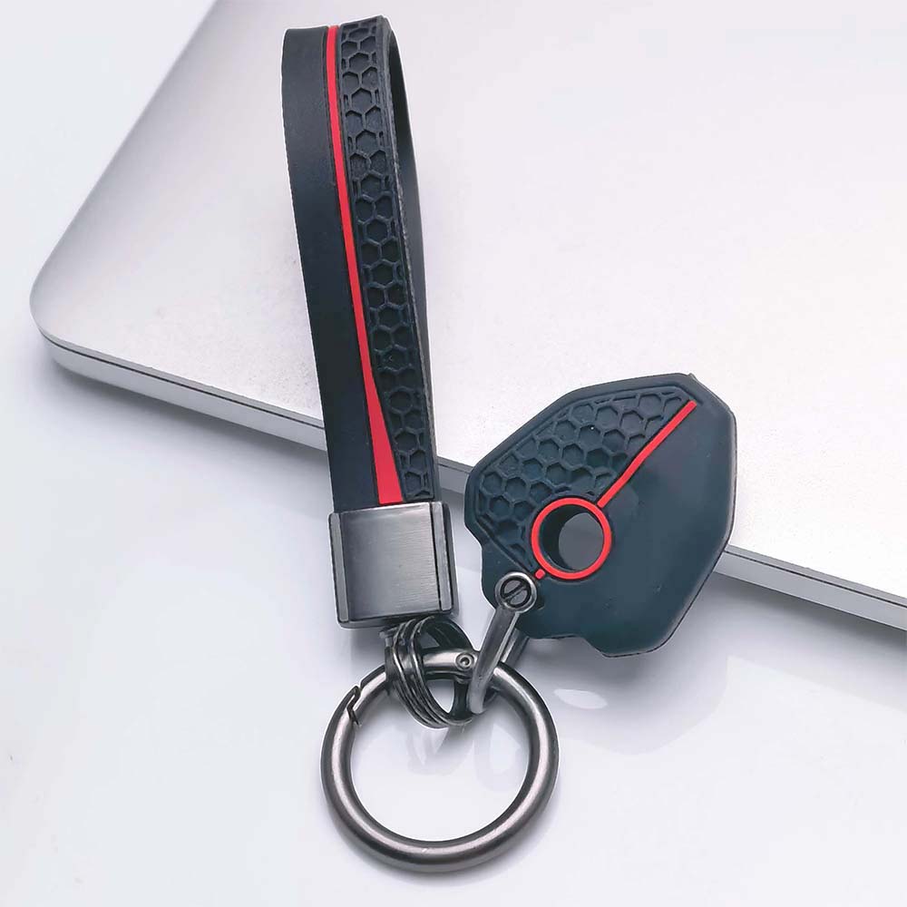 Key Holder Cover for CFMOTO 1-Button with Keychain Anti-Scratch Anti-Shock Keychain Holder Soft Silicone Motorcycle Key Protective Cover with keychain