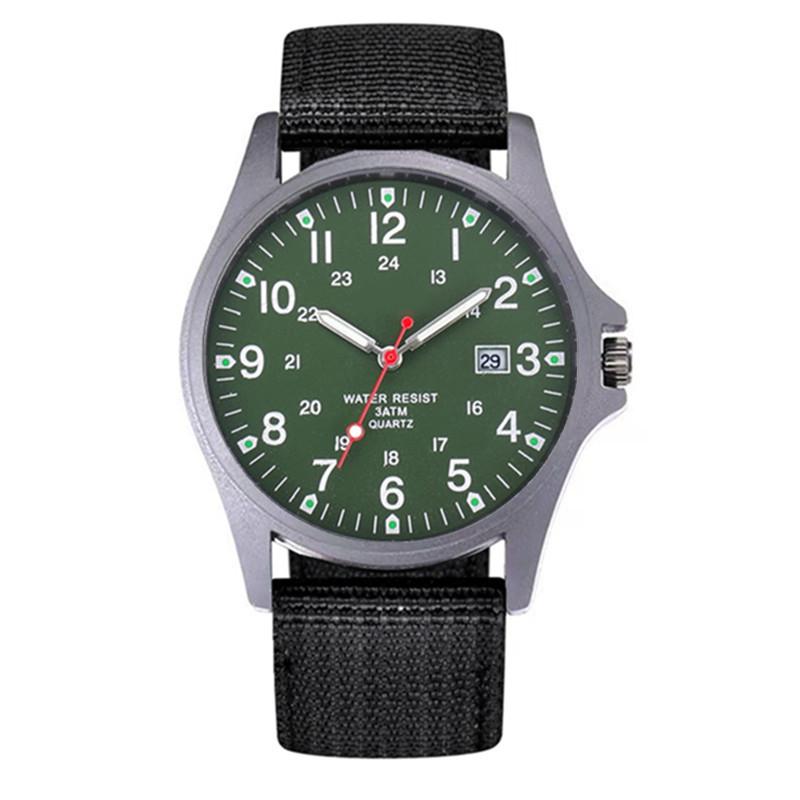 Men's Casual Nylon Band Quartz Sports Watch with Date Function