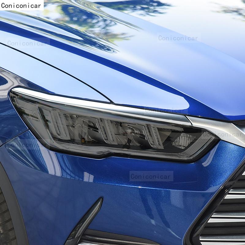 For BYD SONG PRO 2024 Car Headlight Smoked Black TPU Protective Film Front Light Tint Change Color Cover Sticker Accessories