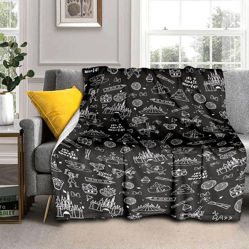 1pc Disneyland Cartoon Blanket,Portable Throw for Travel & Camping, All Season Cozy Blanket,Ideal Gift