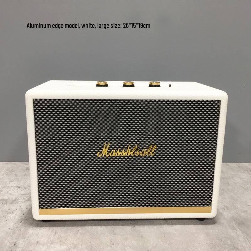 Marshall Speaker Model Ornament: Wooden Shell & Leather Wrap - Perfect for Model Home Decor
