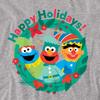 Sesame Street Unisex Adult Happy Holidays Elf Christmas T-Shirt