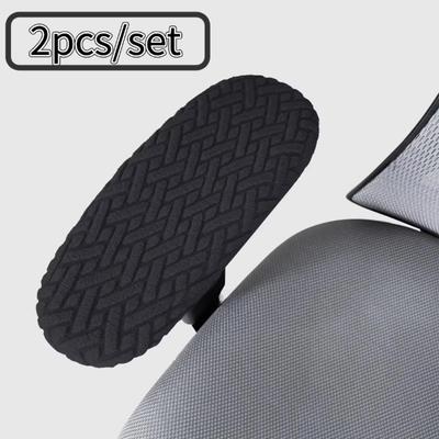 2Pcs/Set Jacquard Chair Armrest Covers Solid Color Anti-Dirty Chalr Arm Protector Stretch Chair Arm Protector Case Office Use