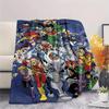 1PC Teen Titans Print FlAannel Blanket, High quality Comfortable for All Seasons, Home Decor, Warmth and Comfort