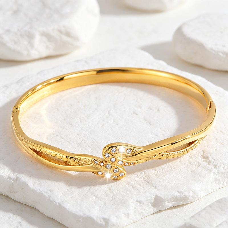 Personalized Design Open Does Not Fade Light Luxury Diamond-encrusted High-value Gold Women's European and American Jewelry