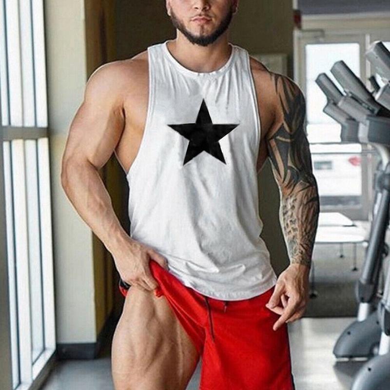 Classic Men Bodybuilding Stringer Tank Top Gym Workout Tee Vest Sleeveless Muscle Shirt For All Seasons