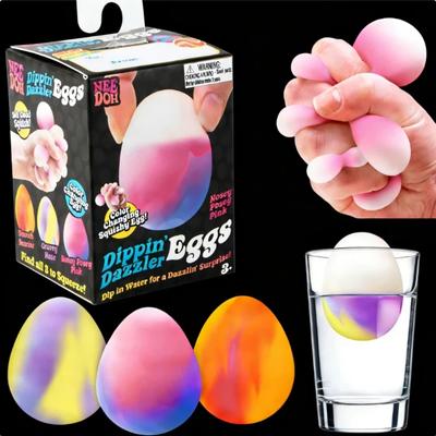 Nouveau jeu de chasse aux œufs dorés Nee doh change de couleur Pâques Fidget avec surprise Squishy Soulagement du stress Fête à presser Cadeaux