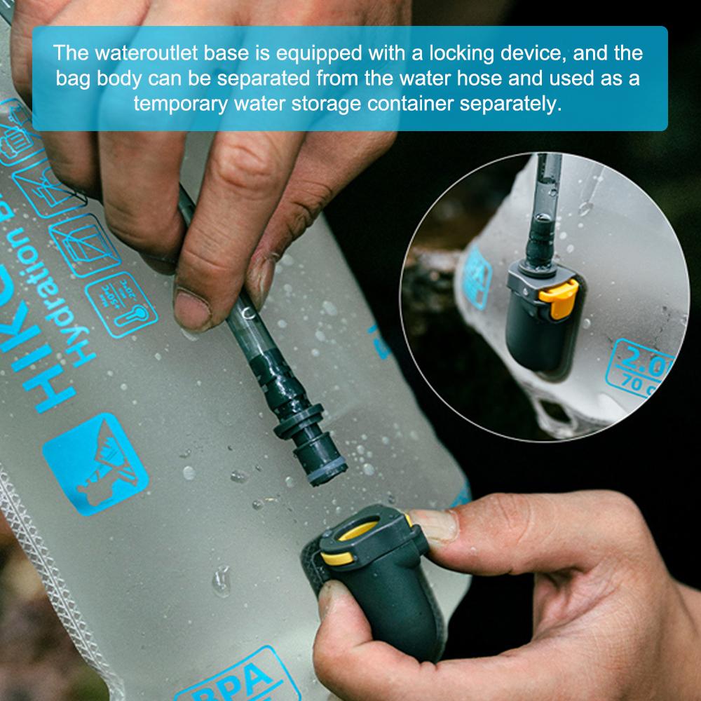 TPU Soft Flask Collapsible Sports Water Bottle Outdoor Foldable Water Bladder 2L Running Riding