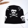 Striped Warm Knitted Hat Personalized Pullover Hat New Cold Hat Trendy Fashion Men's and Women's Skull Camouflage Outdoor