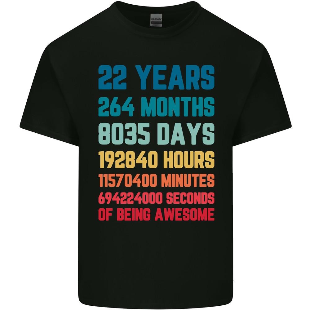 22nd Birthday 22 Year Old Mens Light Cotton T-Shirt