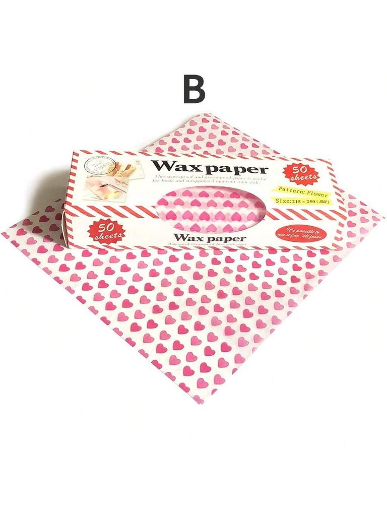 50Pcs/Lot Wax Paper Food Wrappers Wrapping Paper Food Grade Grease Paper For Bread Sandwich Burger Oilpaper Kitchen Baking Tool
