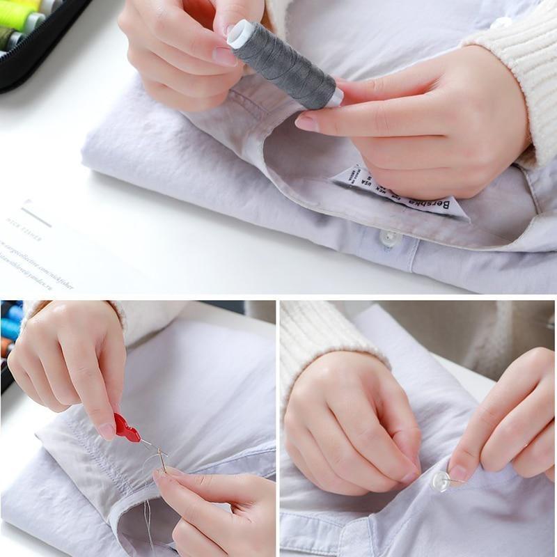 Portable 10Pcs/set Sewing Kit Mini Travel Household Sewing Box Set Sewing Storage Bags DIY Sewing Kit Box Sewing Accessories