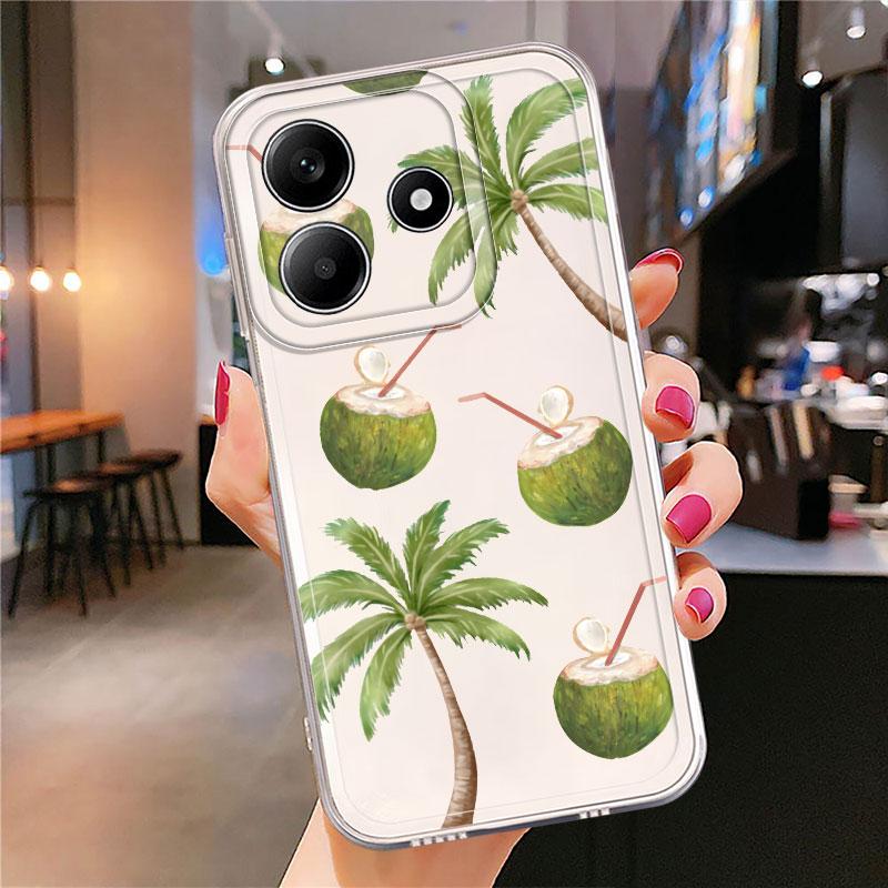 Simple Coconut Case for Xiaomi Redmi Note 14 Pro Plus 13C 12S 12 11S 10S A4 Note 13 9 10 11 14C Soft Phone Cover