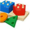 Montessori Wooden Toys Color Shape Matching Puzzle Game Colorful Beaded Color Cognition Early Educational Toys Gift for Children