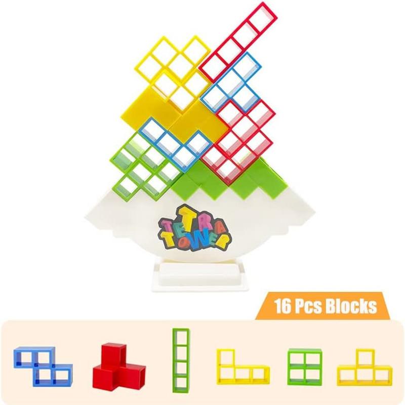 Tetra Tower Game Stacking Blocks Balance Stack Building Blocks Puzzle Board Assembly Bricks Educational Toys For Children Adults