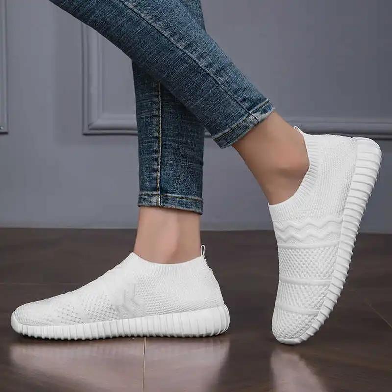 Mittwarm Große Größe Slipper Ballerinas Originalmarken Sneakers Frau Tennisschuhe Sport Hochwertige Industrielle Nähte Aus