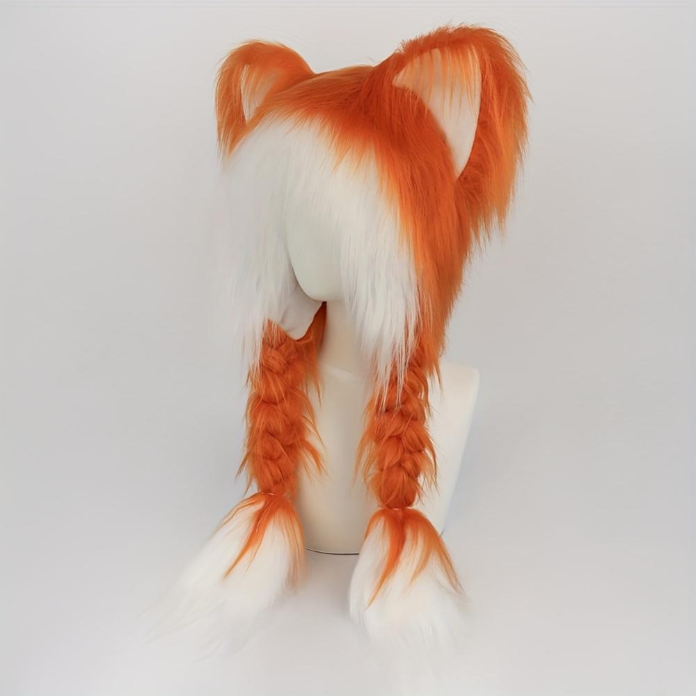 

Высококачественная плюшевая шапка с кошачьими ушками в стиле анимации Y2K, подходит для сценических выступлений, прямых трансляций и переодеваний с косплеем.