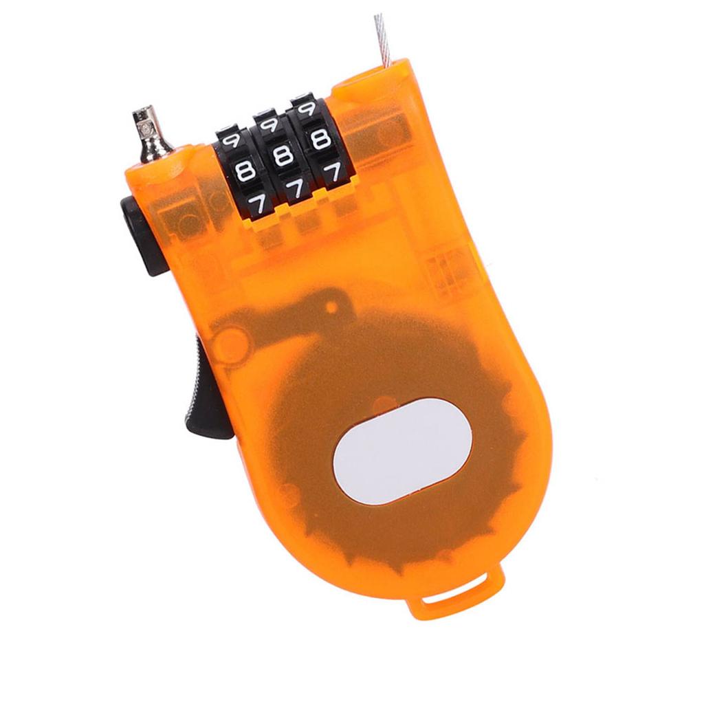 Mini Drawstring Password Anti Theft Lock Waterproof Retractable Motorcycle Helmet Lock for Cabinets