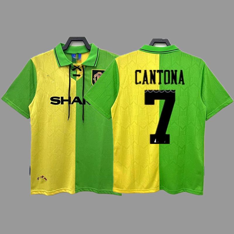 Man L Retro Jersey Football Jersey No. 7 Beckham Cantona C Ronaldo Rooney Giggs Jersey