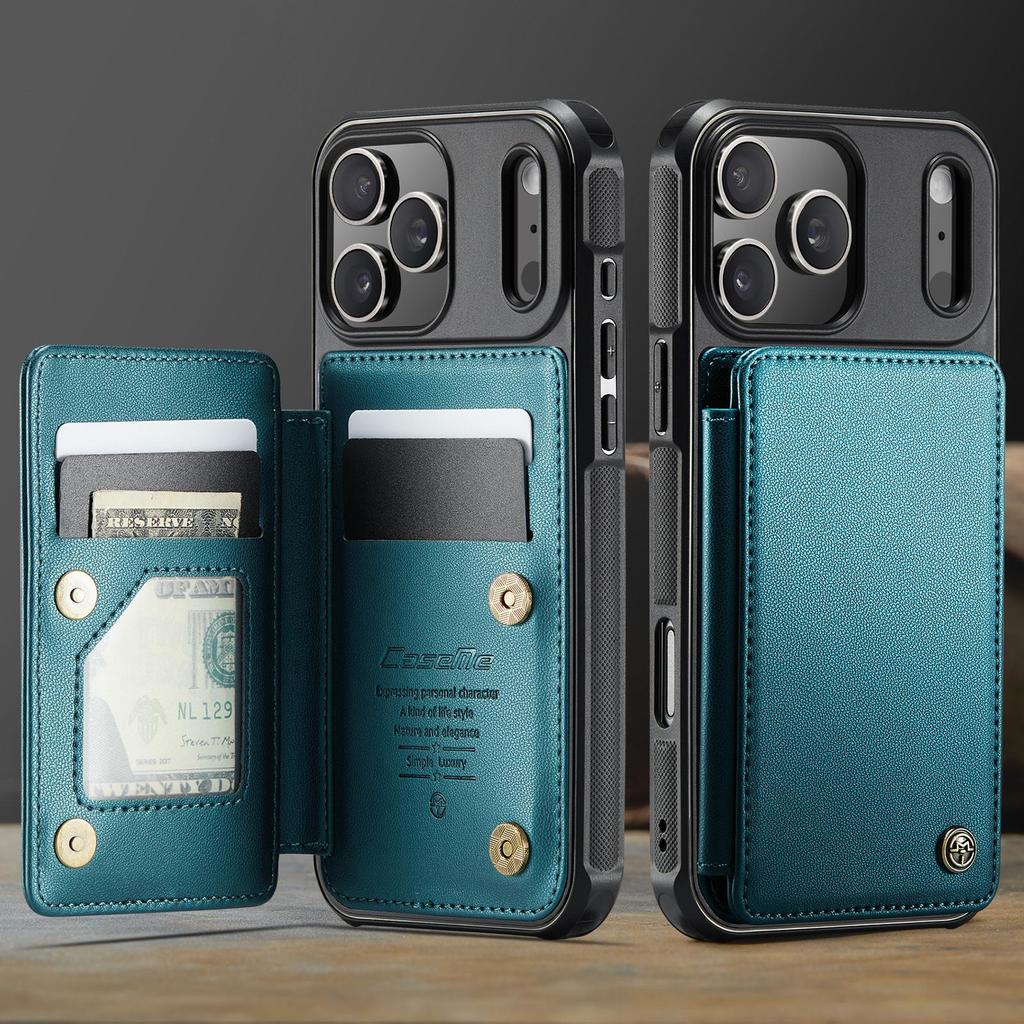 Wallet Card Holder Case for iPhone 17 16 15 14 13 12 11 Pro Max XS XR 6 7 8 Plus SE2 Artificial Leather Cover