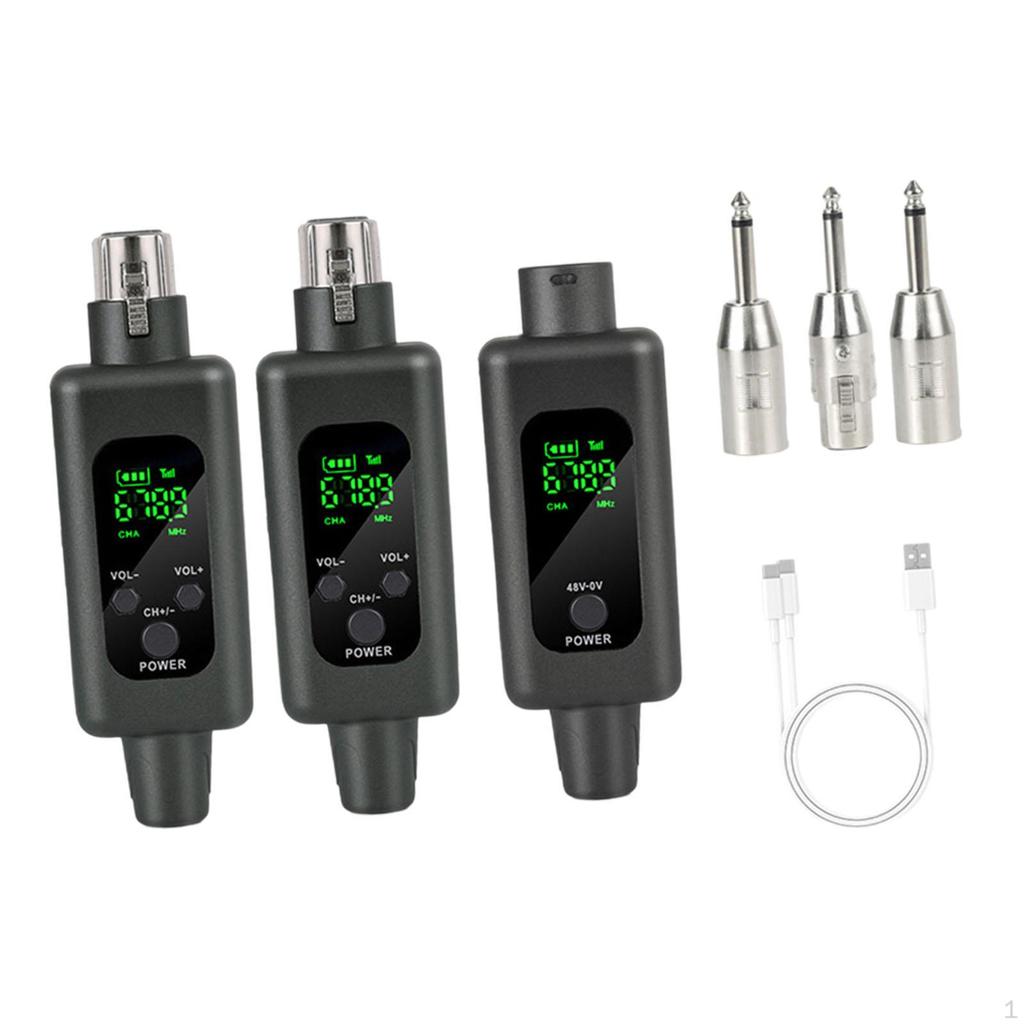 Rechargeable XLR Mic Adapter Kit for Card Speakers PA System Live Sound