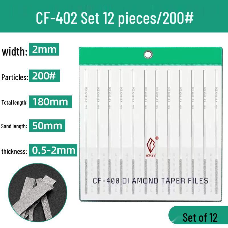 

Diamond Electroplated Alloy File Set CF-400 with Carborundum - Free Shipping