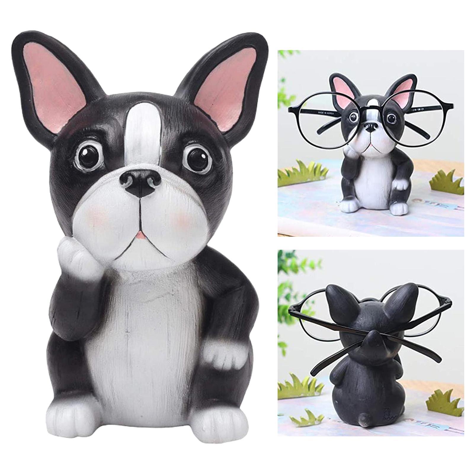 

Resin Animals Eyeglasses Spectacle Holder Stand Cute Dog Sunglasses Display Rack Home Office Desk Décor Gift for Women Men Kids