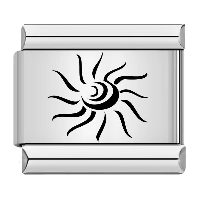 

Trendy New Fashion Sun Moon Star Eye Heart Charm Italian Links Fit 9mm Stainless Steel Bracelet DIY Making Jewelry