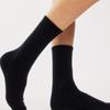 BOCION Black Solid Color Long Socks