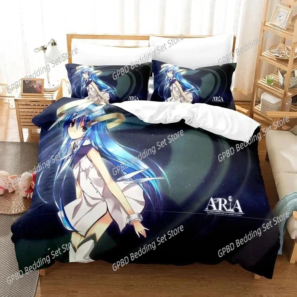 

Anime Aria the Scarlet Amo Hidan no Aria Beding Set Bedrom Soft Modern Bedspreads Comefortable Soft with Soft Fabric Duvet Cover Quilt Pilowcase 100*200cm Single