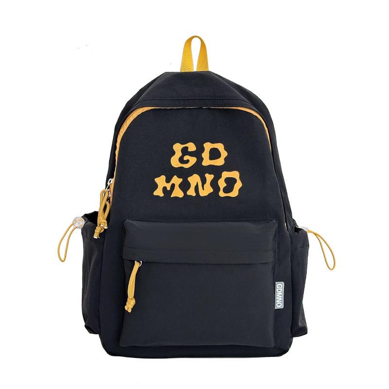 Schoolbag1011 New Simple Letter Korean Version Casual and Sweet Student Class School Bag Lightweight Versatile Large Capacity Backpack
