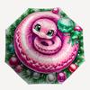 1pc Christmas Snake Folding Umbrella | Elegant Design, Fashionable Accessory, Durable Construction, Sturdy Ribs Yy251107056