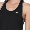 Under Armour Knockout Tech Sleeveless Tank Top Women Tops Black White 1389851-001