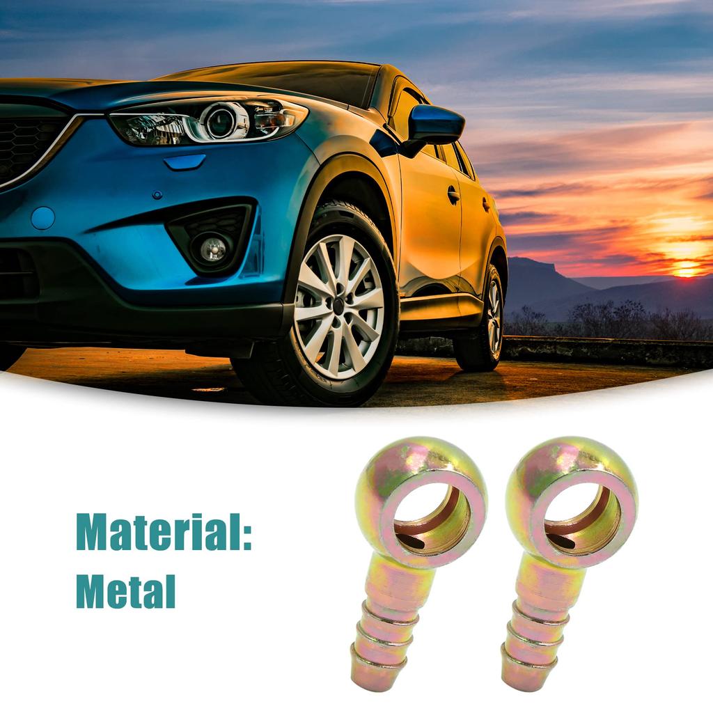 ACROPIX 2pcs Banjo Fitting Fuel Line Adapter for Motorcycles Universal 8mm Inner Diameter Hose Barb 12mm