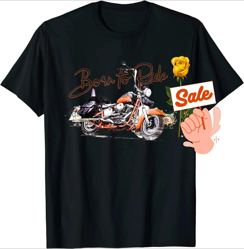 Born To Ride Respect The Moto Bikers Chopper Motorcycle TShirt 100 Cotton ONeck Short Sleeve Summer Casual Mens Tshirt