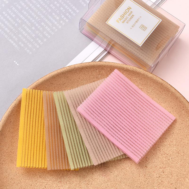 10 Stück Stirnfransen-Klebestreifen Stabilisator Make-up Aufkleber Pad Patch Pastell Clip Pony Magic Tape Fransen Mädchen Geschenke