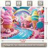 1pc Party Banner Candy Kingdom Theme Backdrop Decor For Polyester For Home Room Wall Decor Party Supplies Gift
