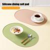 Silicone Placemats with Raised Edges, Non-Slip Reusable Kids Placemats, Waterproof Heat Resistant Dinning Table Mat