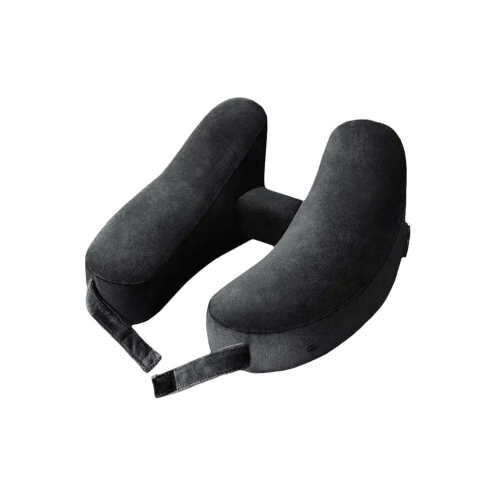 

Soft Velour Cover Inflatable Neck Pillow Storage Bag H-Shaped Neck Pillow Sleeping чёрный