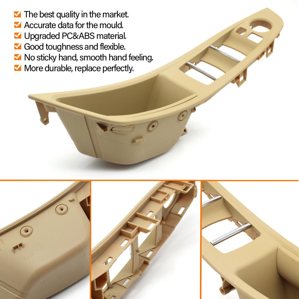 Car Interior Front Left Driver Door Handle Armrest Panel Replacement For BMW 5 Series F10 F11 520i 523i 525i 51417225867