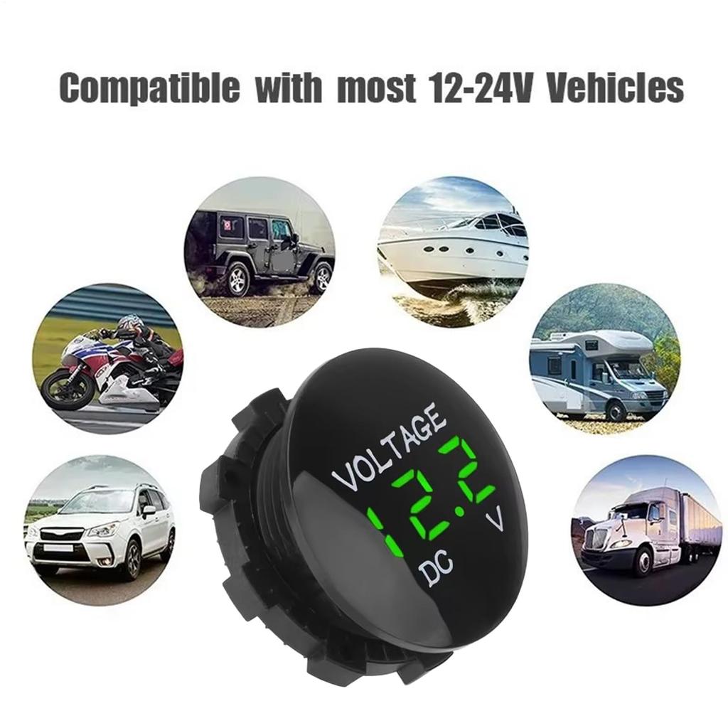 Voltmetr, Automobilový voltmetr DC LED Digitální displej Motocyklový tester ,