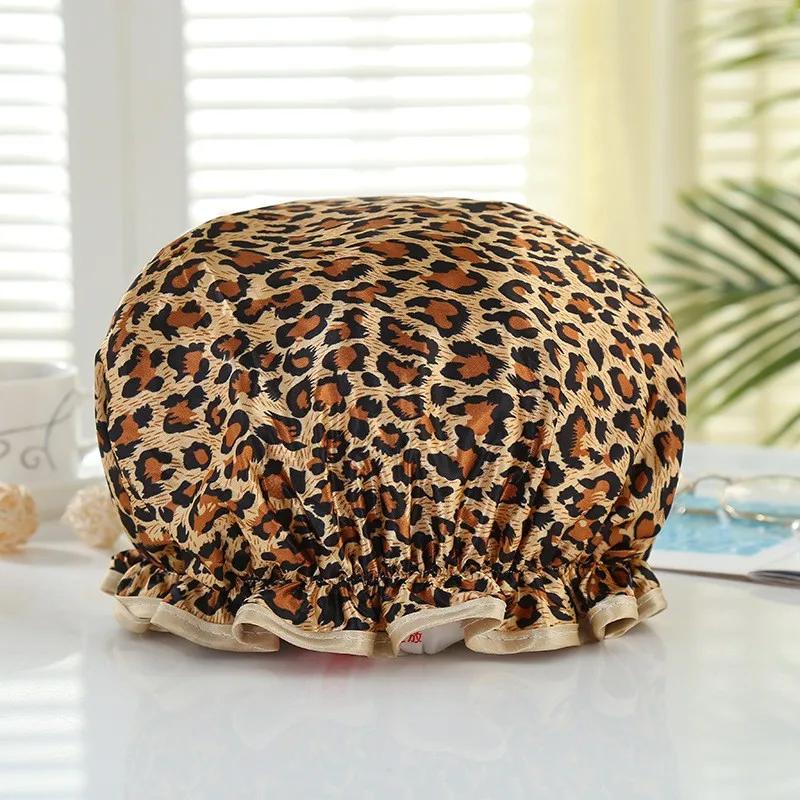 Double Waterproof Shower Cap Shampoo Hair Bath Makeup Head Cover