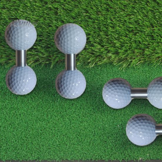 Golf Dual Ball Training Aid Practice Double with Tube Balance Putting Trainer Improvement Tool Accessories Men Dad Husband Gift Durable Accessory